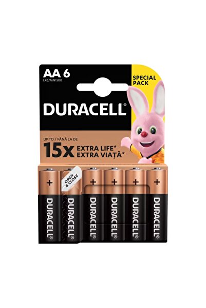 Duracell Set 3 x 6 Baterii Alcaline AA, R6, Basic