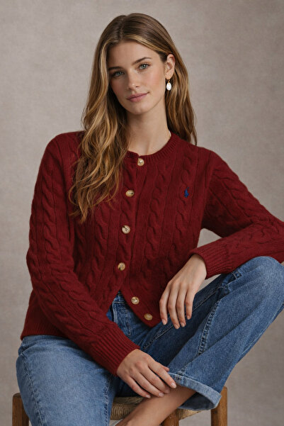 FİFTY ONE Women's Knitted Patterned Buttoned Knitwear Cardigan