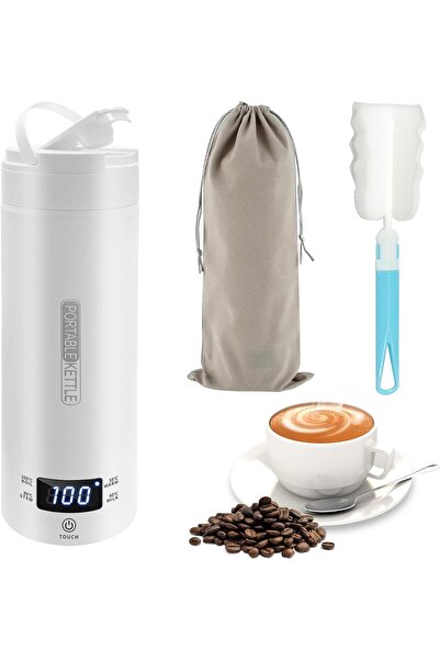 Generic غلاية كهربائية محمولة للسفر - سعة 500 مل، مصنوعة من الفولاذ المقاوم ل...