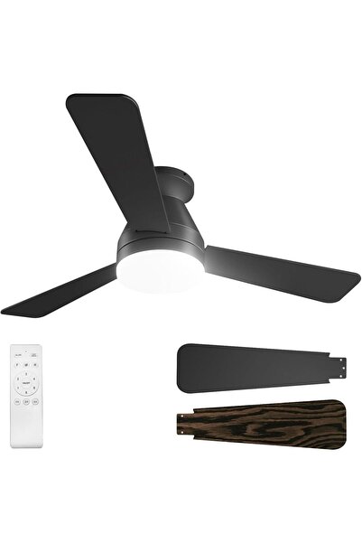 Generic مروحة سقف USOR مقاس 42 بوصة مع إضاءة وجهاز تحكم عن بعد - 3 درجات حرار...