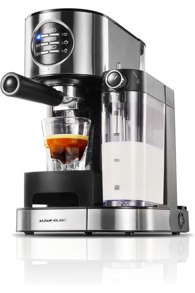 Generic ماكينة صنع قهوة الإسبريسو من السيف، بقوة 1470 واط، وسعة 1.2 لتر، لون ...