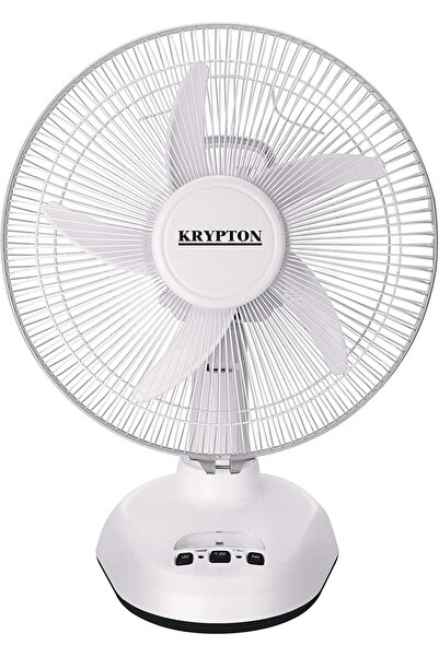 Generic مروحة طاولة كريبتون مقاس 12 بوصة مزودة بإضاءة LED - إعدادان للسرعة مع...