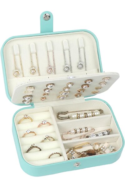 Arabest صندوق مجوهرات للسفر، منظم مجوهرات صغير من الجلد الصناعي للنساء والفتي...