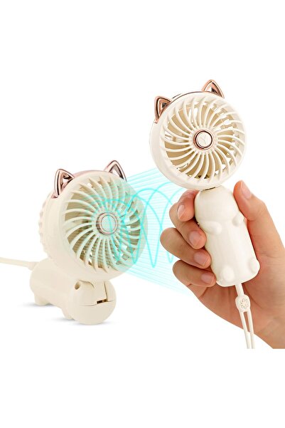 Generic مروحة يدوية صغيرة من كاستويف، 3 سرعات، مروحة شخصية محمولة تعمل بمنفذ ...