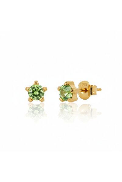 EAR GEAR 24K Gold Plated 4mm Peridot Earrings USA
