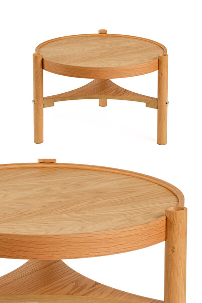 Eymense Clover Yan Sehpa Meşe