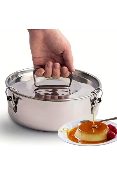 Arabest Stainless Steel Flan Mold, 63 Oz Baking Pan,Flan Mold with Lid Silver...