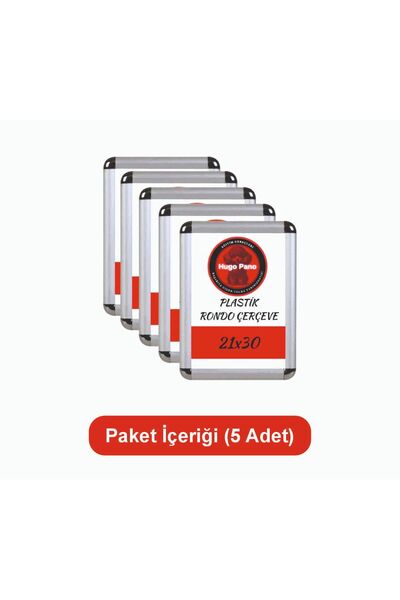 HUGOKIRTASİYE A4 Rondo 5'li Çerçeve Alüminyum Görünümlü (21X30)