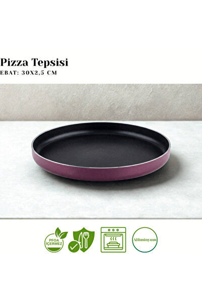 Arzu Çelik 30 cm Granite Pizza Tray - Plum