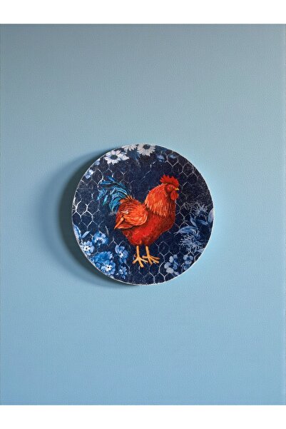 unique florya Διακοσμητικό Πιάτο Τοίχου Μικρού Μεγέθους με Θέμα το Κοτόπουλο,...