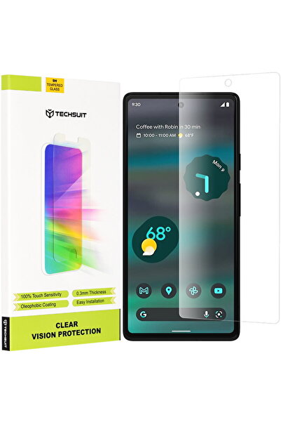 Techsuit Screen Protector for Google Pixel 6a - Clear Vision Glass - Transparent