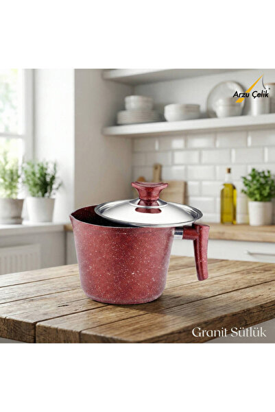 Arzu Çelik Granite Milk Jug - Red