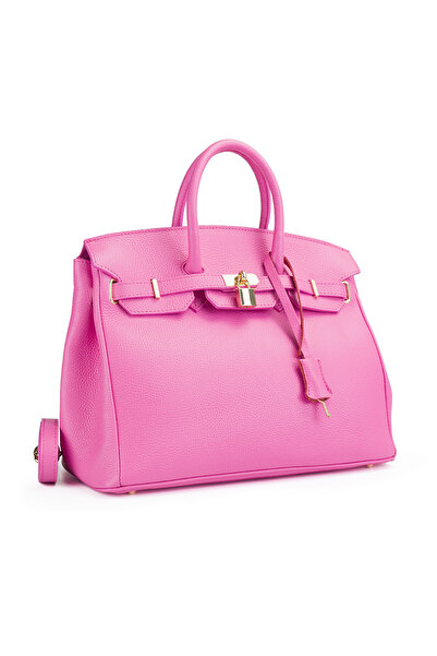 Posete Fagaras Edith Leather Purse - Candy Pink, Genuine Leather Office Bag, ...