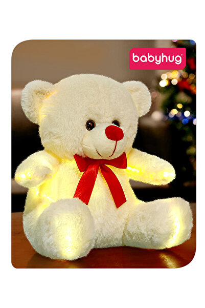 Babyhug دمية دب مضيئة، رائعة، خفيفة الوزن، مصنوعة من مواد غير سامة، مناسبة لل...