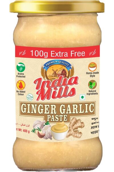 India Mills معجون الزنجبيل والثوم، 400 غرام