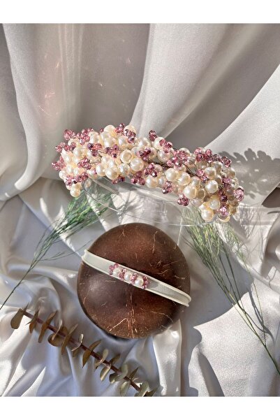 Miniko Butik طقم الأم والطفل حديثي الولادة المصنوع يدويًا، طقم تاج الأم والطف...