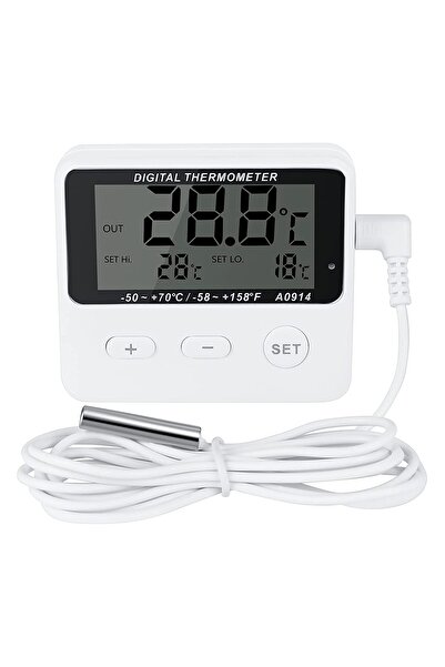 Generic TERRIFI Digital Wireless Fridge and Freezer Thermometer with Alarm, R...