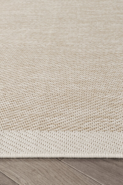 Konfor Halı Sisalux 3085 Bej Krem Sisal Dokuma Jüt Kilim Hav Toz Vermez Halı Salon Mutfak Oturma Odası Halısı