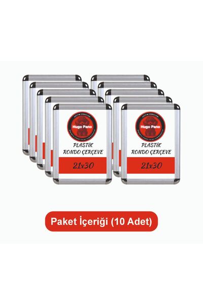 HUGOKIRTASİYE A4 Rondo 10'lu Çerçeve Alüminyum Görünümlü (21X30)
