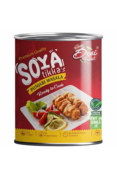 Desi Treat صويا تيكا بنجابي ماسالا | وجبة خفيفة نباتية جاهزة للطهي | توابل هن...