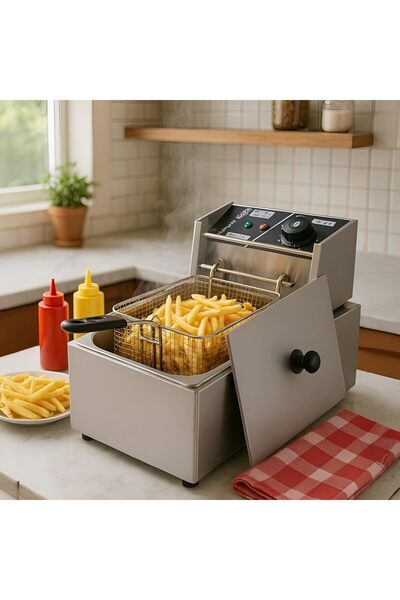 Generic Deep Fryer 6L 2200W Stainless Steel Deep Fryer with Removable Heat In...
