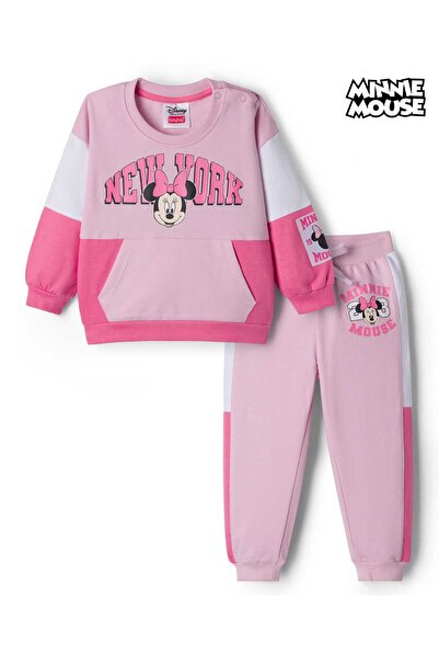 Babyhug Disney Terry Knit Full Sleeve Sweatshirt & Lounge Pant Set Minnie Mou...