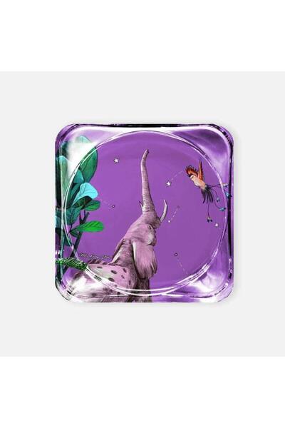 VITELLI DUBAI WONDERLAND Purple Elephant Acrylic Coaster