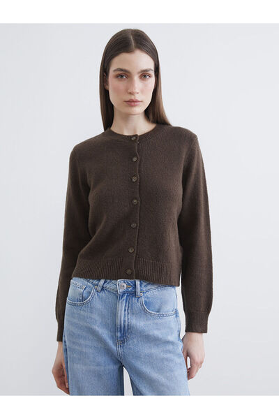 LC Waikiki Peak New Season Crew Neck Women's Knitwear Cardigan