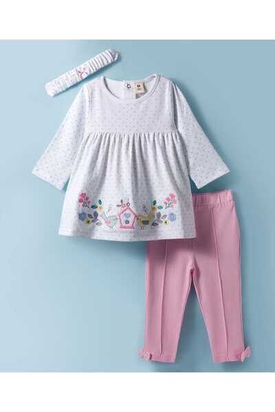ToffyHouse Cotton Knit Full Sleeve Polka Dots Printed & Floral Embroidered To...