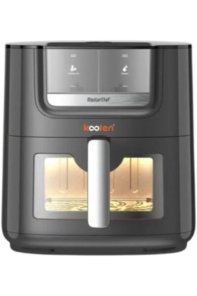 Generic مقلاة هوائية من كويون، سعة 7 لتر، 1800 واط، بخاخ ذكي للزيت والماء، أسود