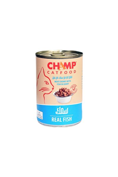 CHAMP Champ Wet Cat Food Meat Pieces with Fish in Gravy 415g