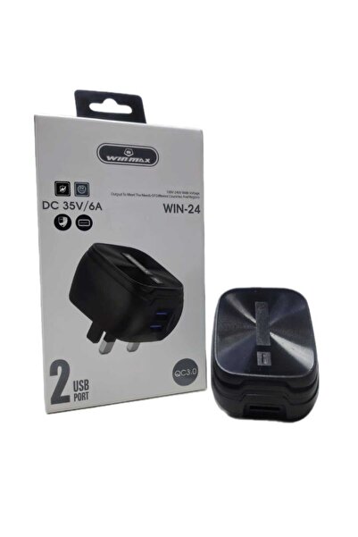 Genaric Smart Display Travel Charger,Quick Charger, 2USB Port,QC3.0,DC 35V/6A