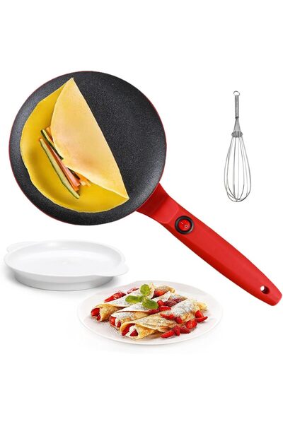 Generic VAODO Electric Crepe Maker, Portable Non-stick Crepe Pan with Egg Bea...