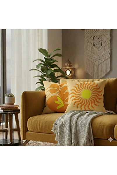 Harika bir ev HARİKABİREV|KIRLENT KILIFI & NAKIŞSIZ DİJİTAL BASKI 2Lİ (SARI G...