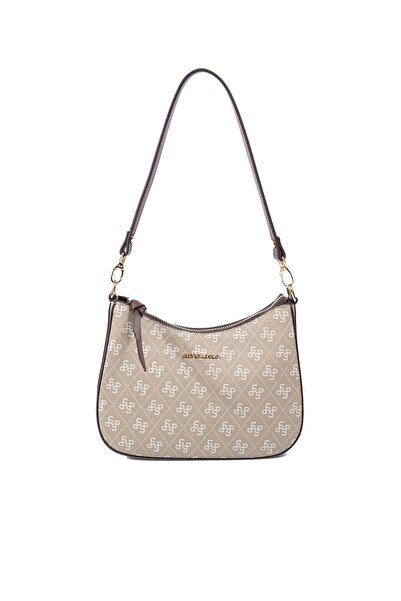 Silver Polo Geantă de umăr pentru femei Silver & Polo SP1259 Monogram Verde-Maro