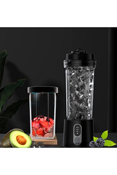 Generic Portable Blender 2 in 1 with 500ml and 300ml Cup, Each Cup Compatible...
