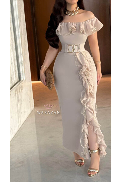 Warazan فستان سهرة ناعم مخمل راقي للمناسبات والعيد والخطوبة