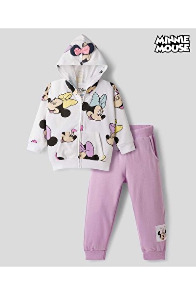 bonfino disney سويت شيرت بغطاء رأس بأكمام طويلة وبنطال رياضي مطبوع عليه صورة ...