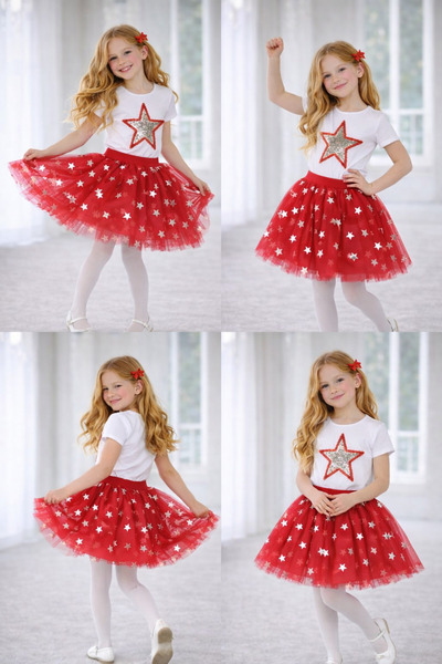 ENDESTORE 23 Nisan 29 Ekim Gösteri Kıyafeti Kız Çocuk Modeli Badi Modeli Tütü...