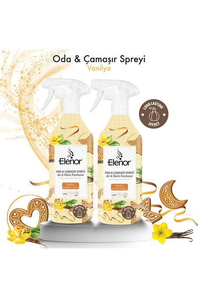ELENOR Oda ve Çamaşır Spreyi Vanilya 500 ml x 2 Adet