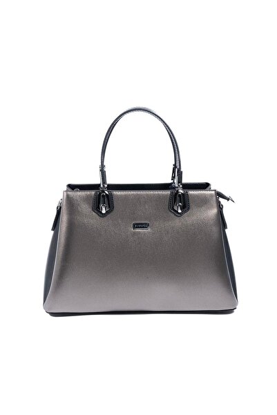 Silver Polo Silver & polo sp1253 women's handbag plain platinum-black