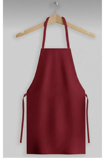 NAKKAŞİ ZARİF Fade-Resistant Kitchen Apron/Burgundy