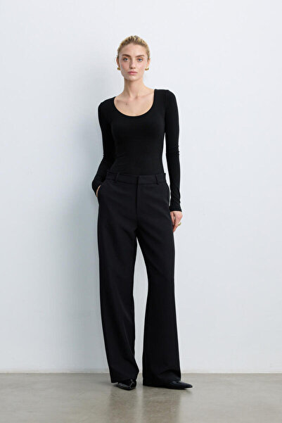 BE BLUE Black Straight Cut Pants