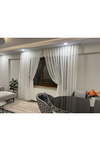 Epay BİRİLANT Bambu 1/2.5 ORTA Pile Bambu Ütü İstemez Dayanıklı TÜL PERDE