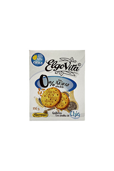 Elgorriaga ELGOVITA Sugar Free Biscuit with Chia Seeds 150g | Keto-Friendly