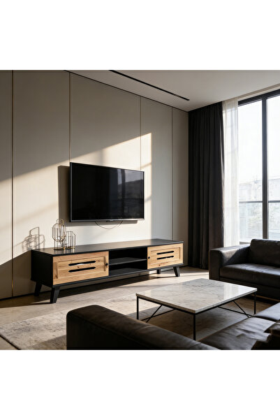 Bleco New Modern Wooden TV Cabinet for Home - With Drawer Storage, Living Roo...