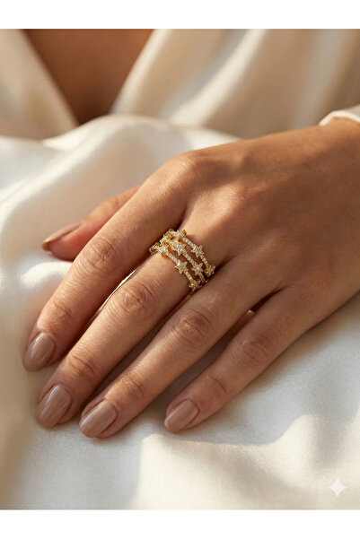 Dorvina 316L Steel Tarnish Resistant Jewelry Gold Color Zircon Stone Star Mod...