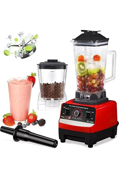 Generic Electric Blender with Grain Grinder Multifunctional 2L Adjustable Cap...