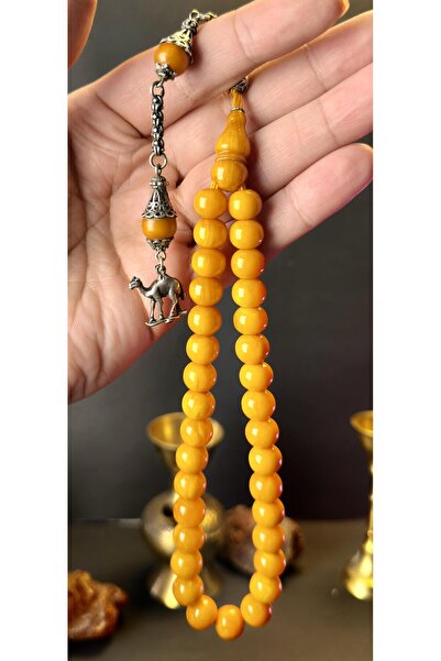 Kehribarkolik ESKİ MİSKEVİ BAĞA MEHMET EMİN BOZKURT 9*10MM. 35GR. 9 GR. GÜMÜŞ