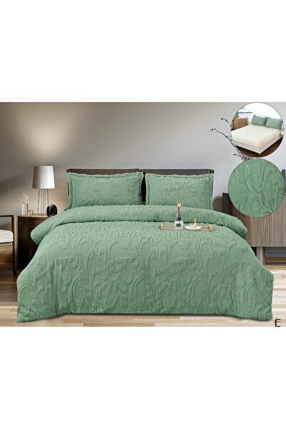 Truva Grup Cocolino Bed Linen with Elastic - 180x200 cm, Embossed Pattern, 4 ...